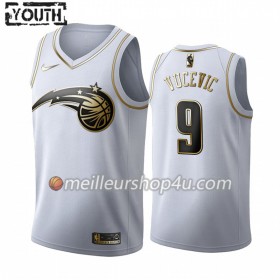 Maillot Basket Enfant Orlando Magic Nikola Vucevic 9 2019-20 Nike Blanc Golden Edition Swingman